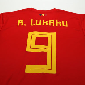 2018/19 Lukaku #9 Belgium Home Football Shirt (L) World Cup 2018