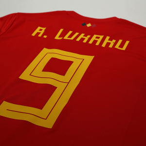 2018/19 Lukaku #9 Belgium Home Football Shirt (L) World Cup 2018