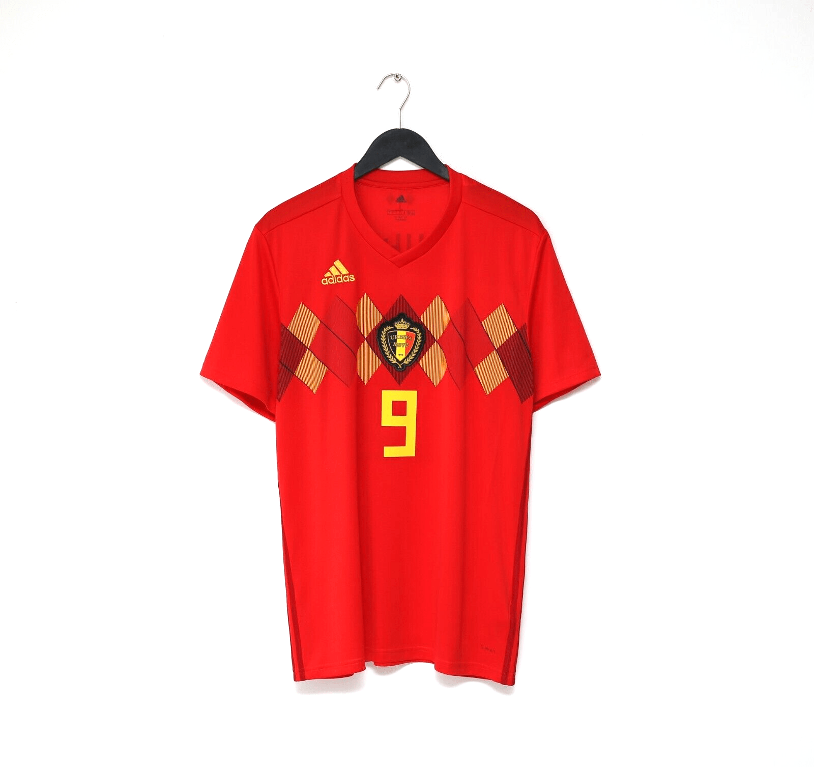 2018/19 LUKAKU #9 Belgium Official adidas Home Football Shirt (L) World Cup 2018