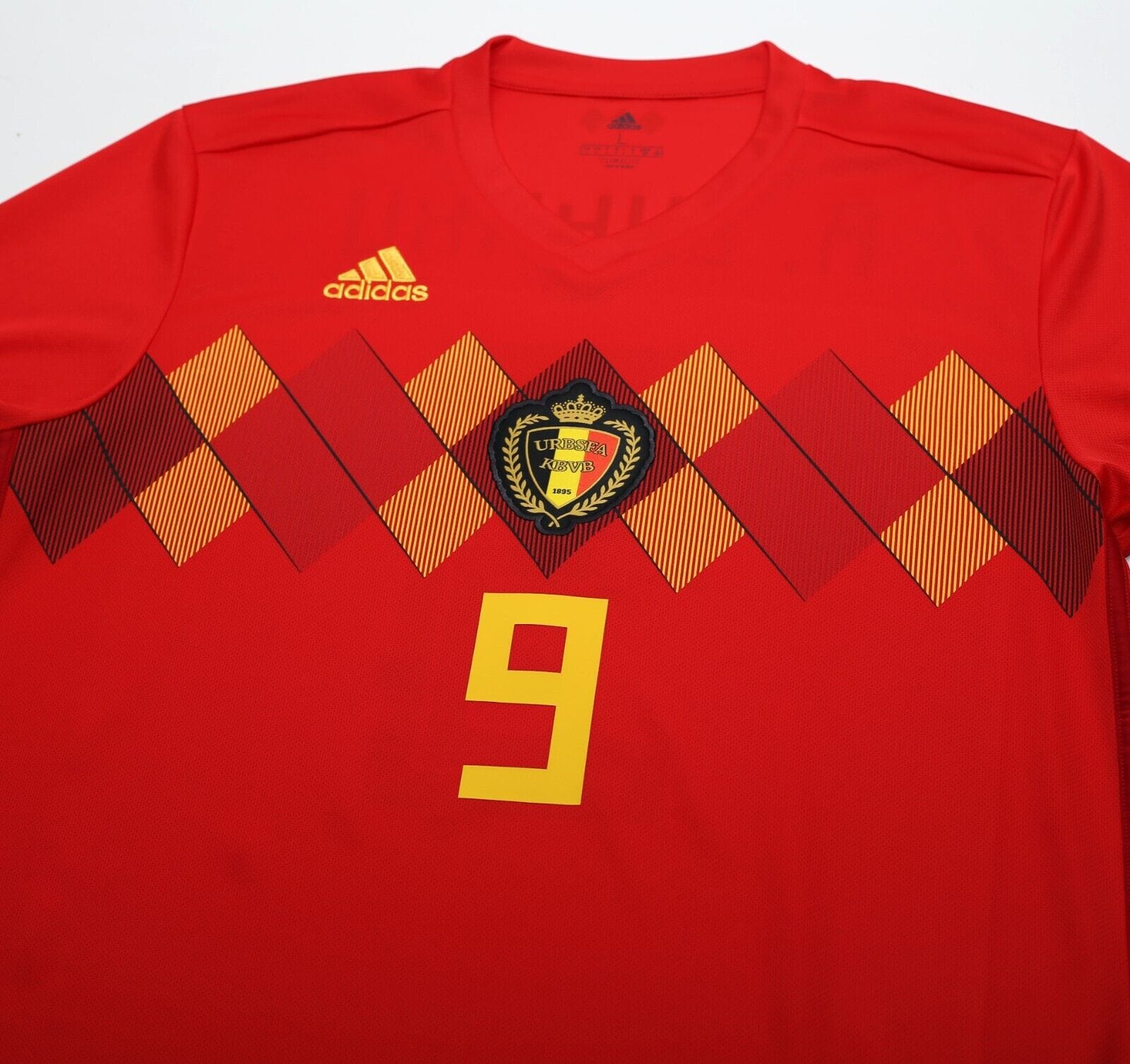 2018/19 LUKAKU #9 Belgium Official adidas Home Football Shirt (L) World Cup 2018