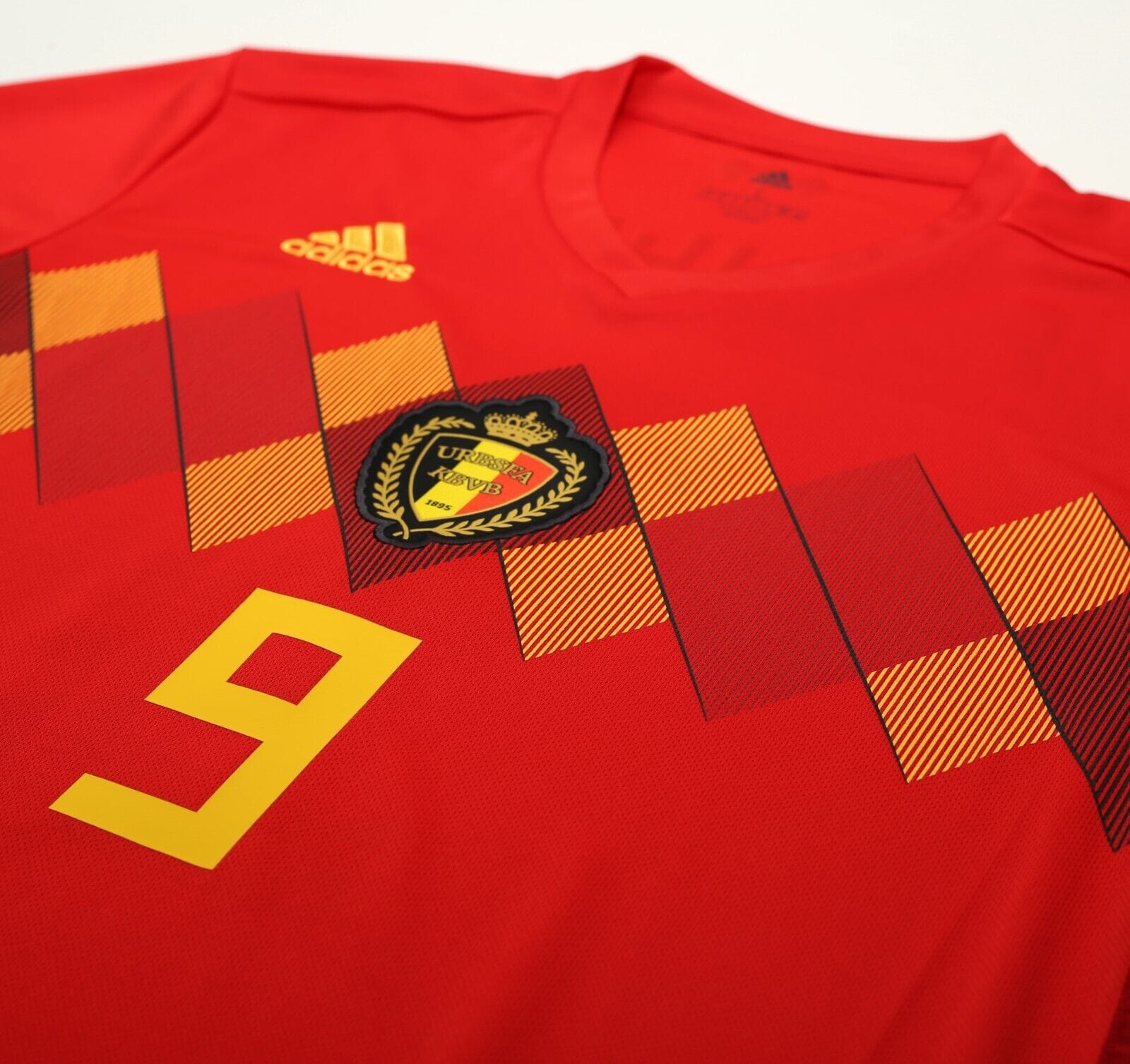 2018/19 LUKAKU #9 Belgium Official adidas Home Football Shirt (L) World Cup 2018