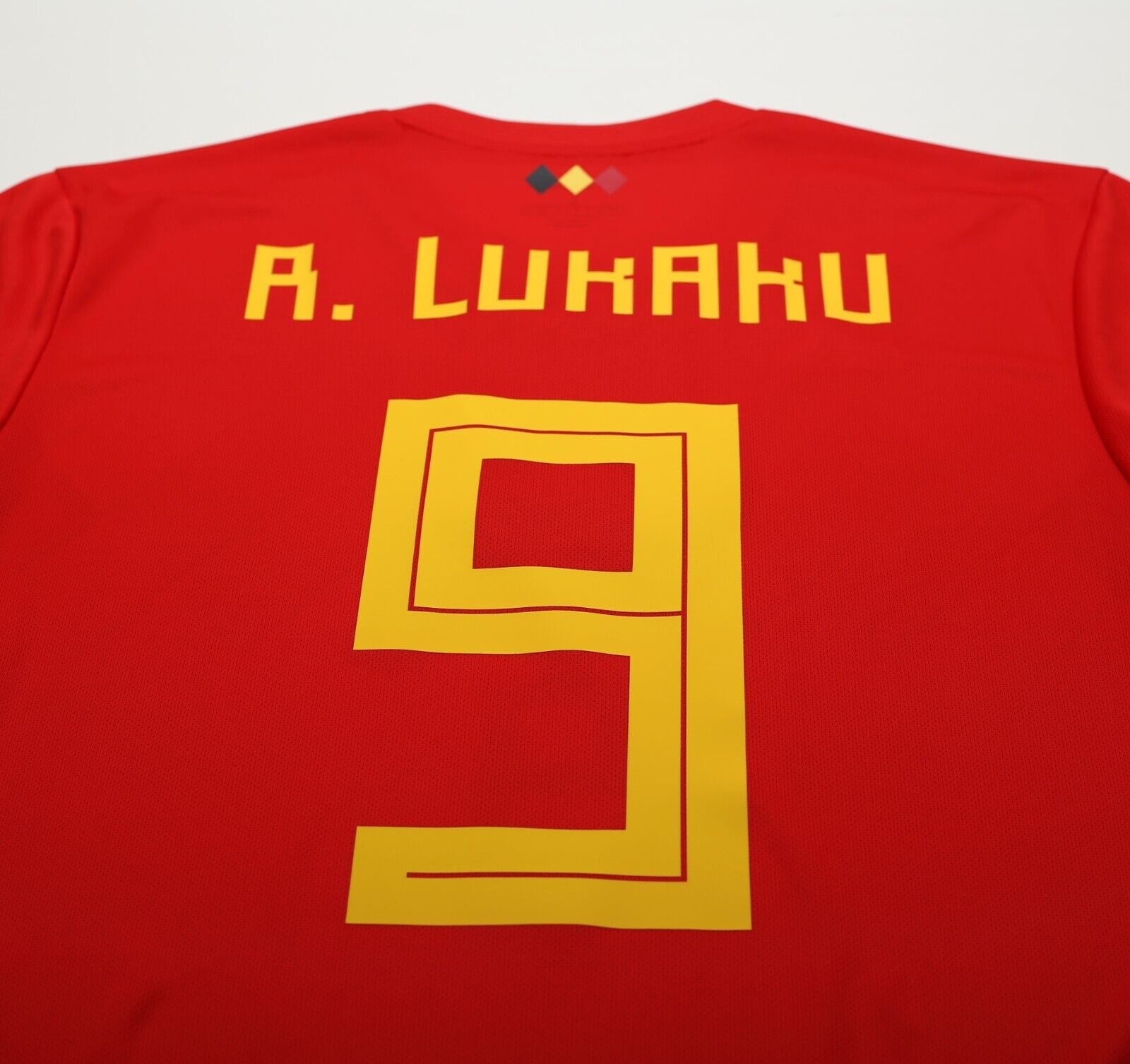 2018/19 LUKAKU #9 Belgium Official adidas Home Football Shirt (L) World Cup 2018