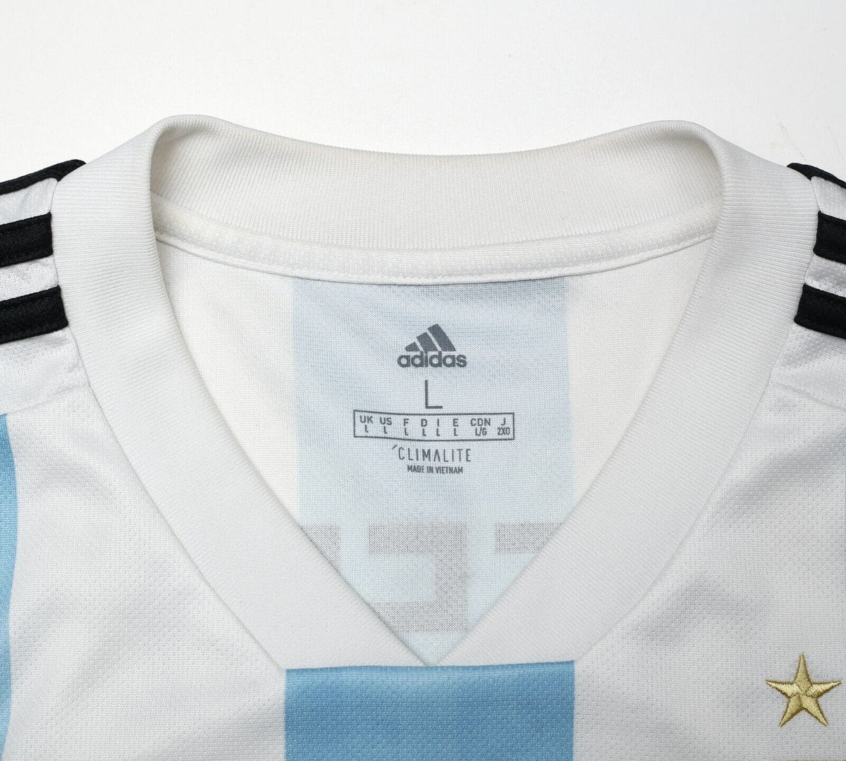2018/19 MESSI #10 Argentina Vintage adidas Home Football Shirt (L) WC 2018