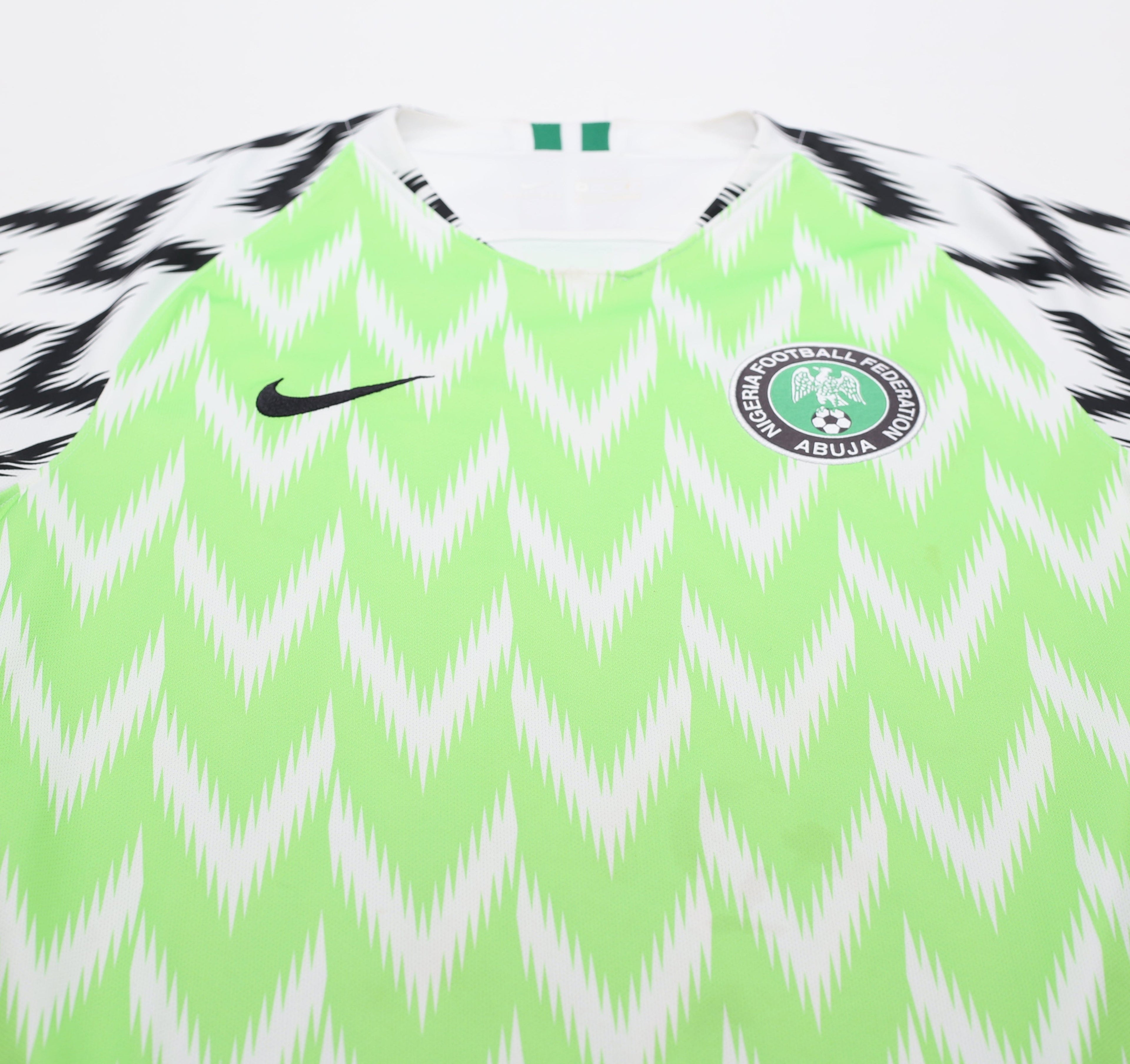 2018/19 NIGERIA Vintage Authentic Nike Home Football Shirt (M) World Cup 2018