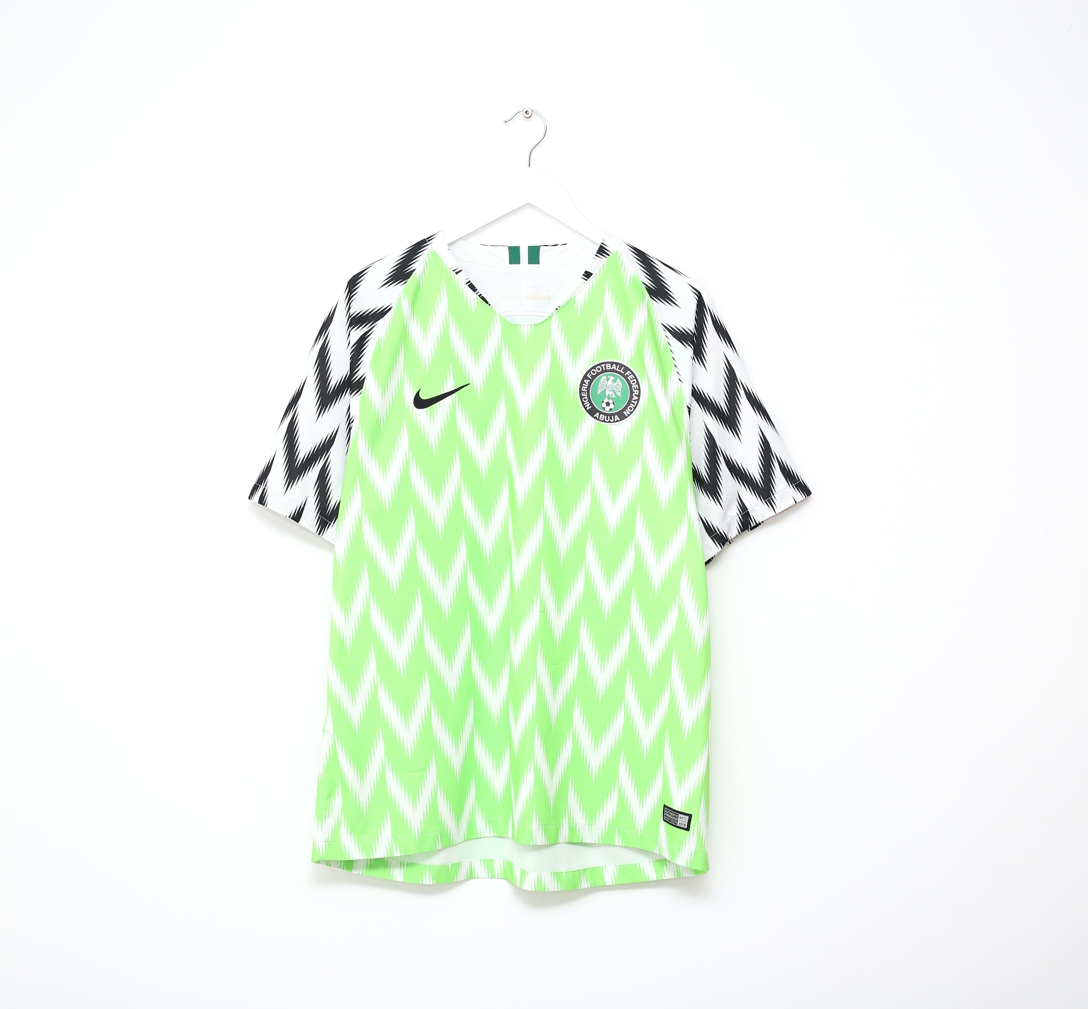 2018/19 NIGERIA Vintage Authentic Nike Home Football Shirt (XL) World Cup 2018