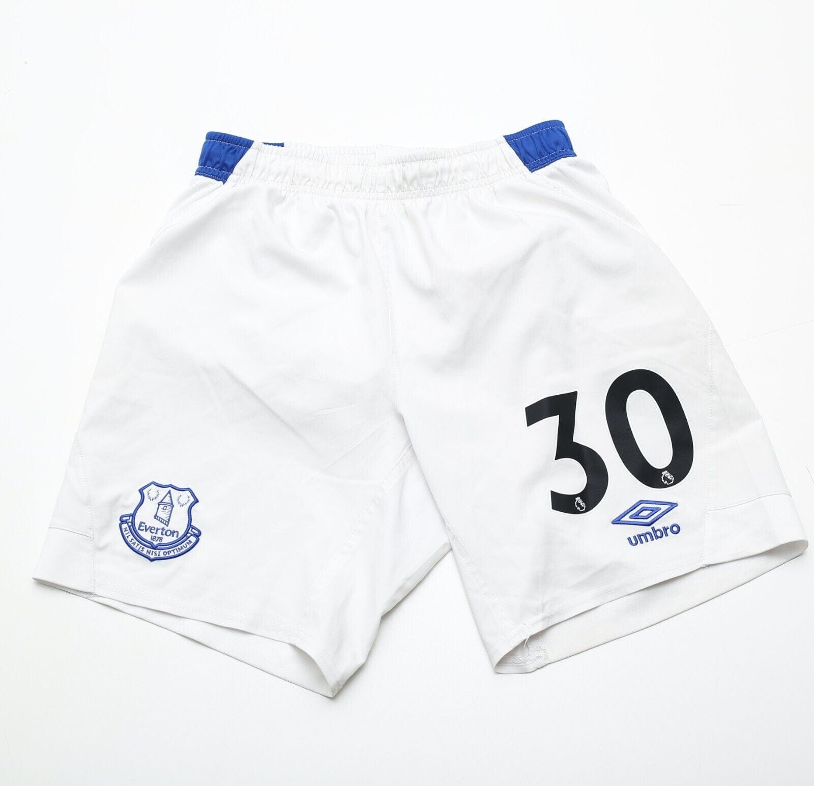 2018/19 RICHARLISON #30 Everton Vintage Umbro Home Football Shorts (S)