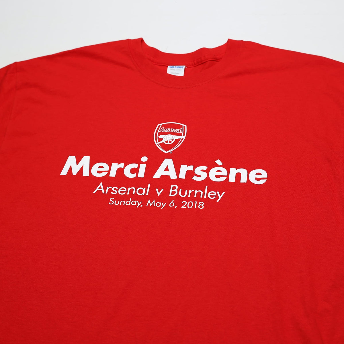 2018 Arsenal 'Merci ArsÃÂ©ne' Graphic Tee (Wenger Final game T Shirt v Burnley) (XL)