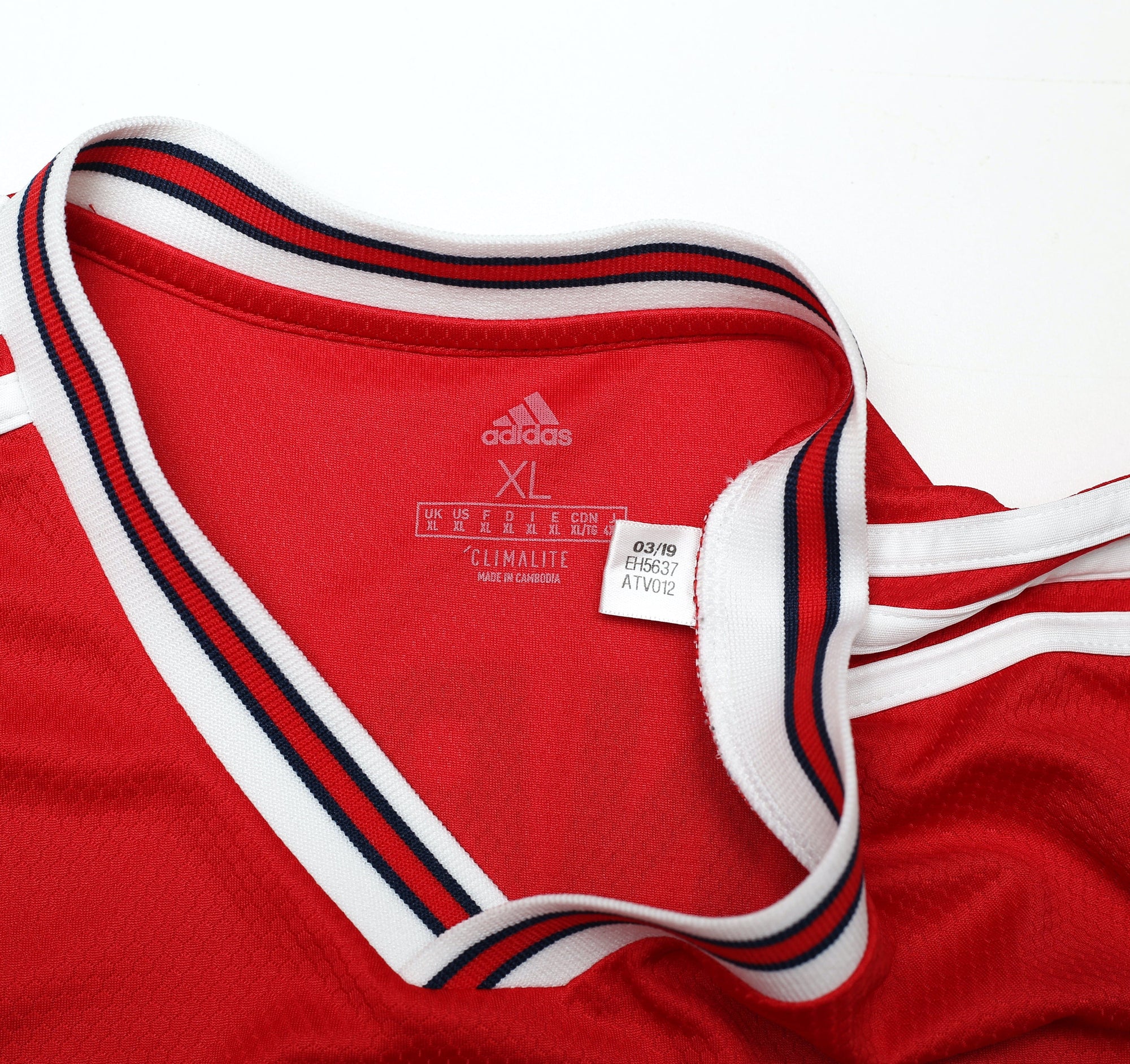 2019/20 MONREAL #18 Arsenal Adidas Home Football Shirt (XL)