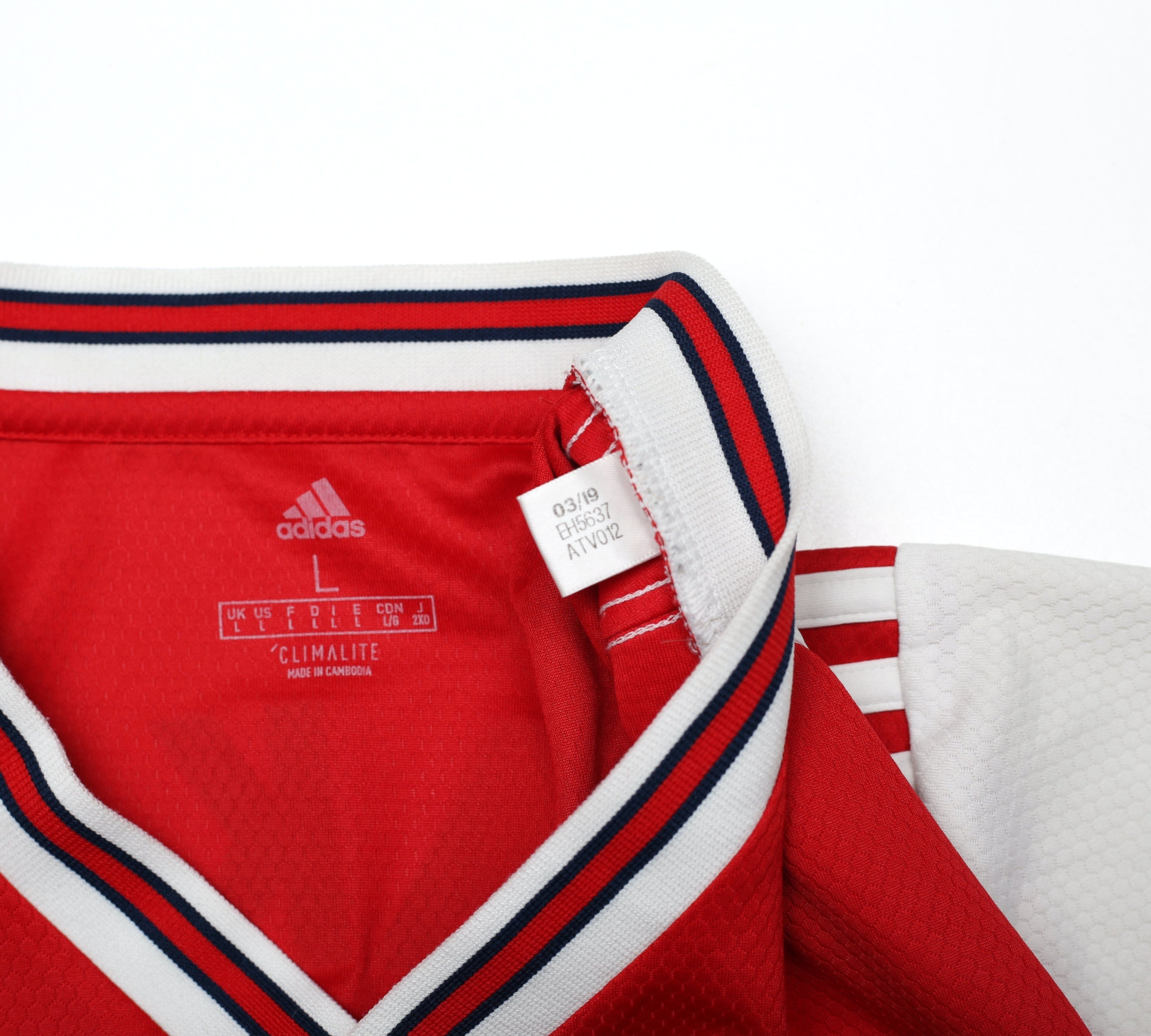 2019/20 SAKA #77 Arsenal Adidas Home Football Shirt (L)