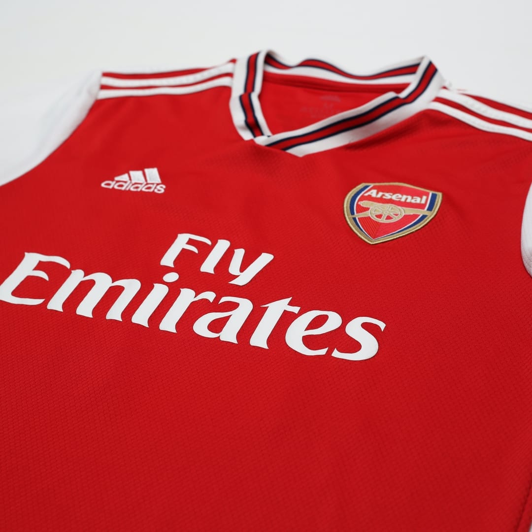 2019/20 SAKA #77 Arsenal Adidas Home Football Shirt (M)