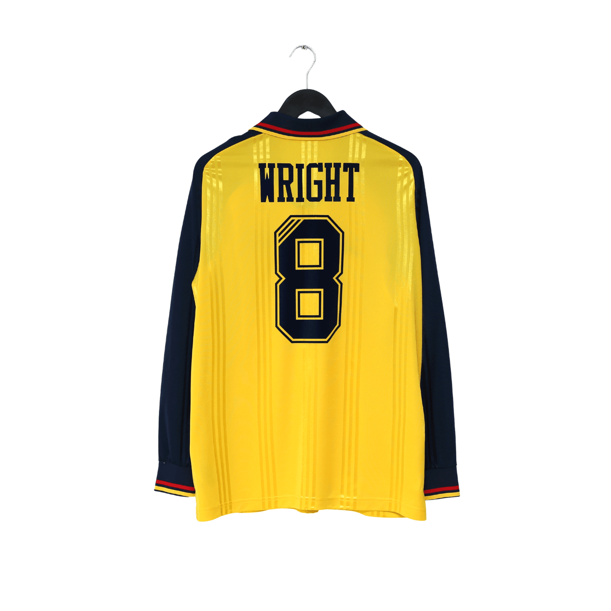 2019/20 Wright #8 Arsenal Retro adidas Icon Long Sleeve Away Football Shirt (M)
