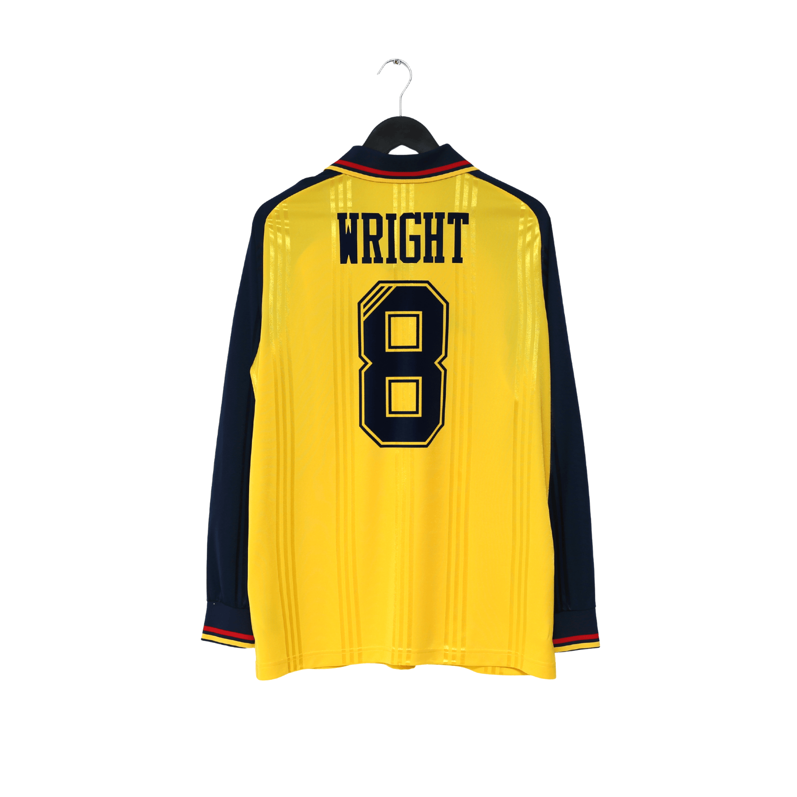 2019/20 Wright #8 Arsenal Retro adidas Icon Long Sleeve Away Football Shirt (M)