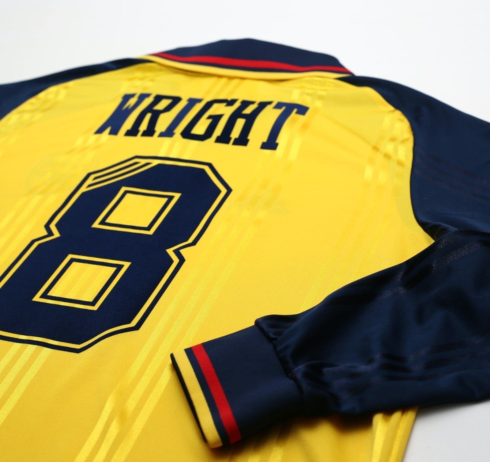 2019/20 Wright #8 Arsenal Retro adidas Icon Long Sleeve Away Football Shirt (M)