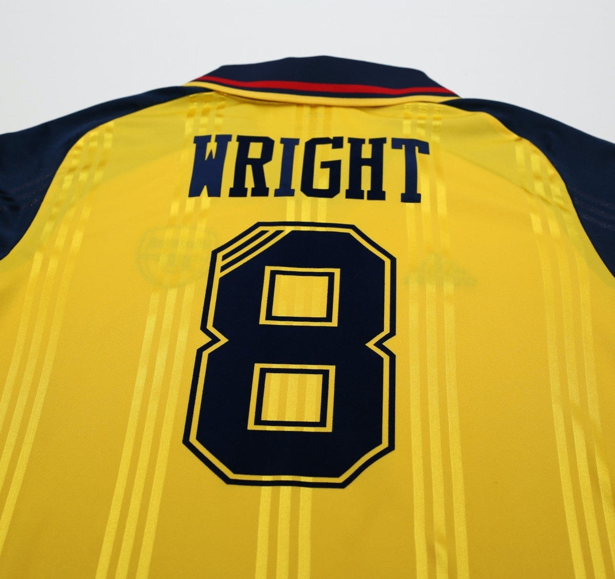 2019/20 Wright #8 Arsenal Retro adidas Icon Long Sleeve Away Football Shirt (M)