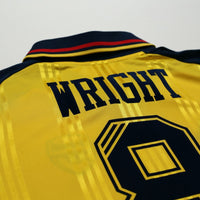 2019/20 Wright #8 Arsenal Retro adidas Icon Long Sleeve Away Football Shirt (M)