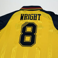 2019/20 Wright #8 Arsenal Retro adidas Icon Long Sleeve Away Football Shirt (M)