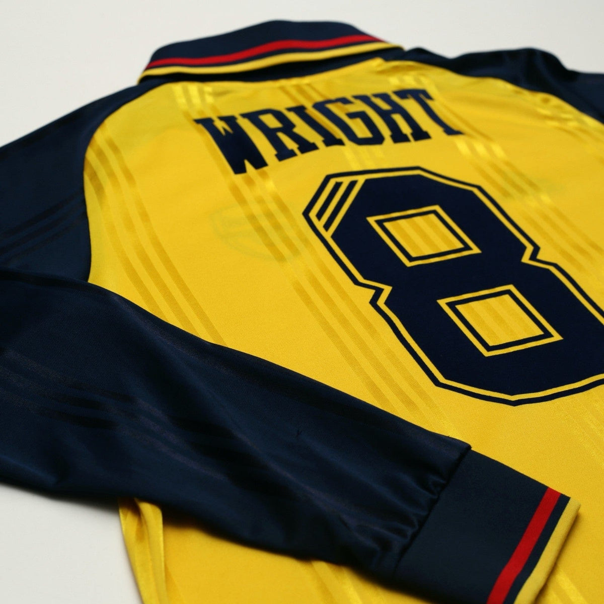 2019/20 Wright #8 Arsenal Retro adidas Icon Long Sleeve Away Football Shirt (M)