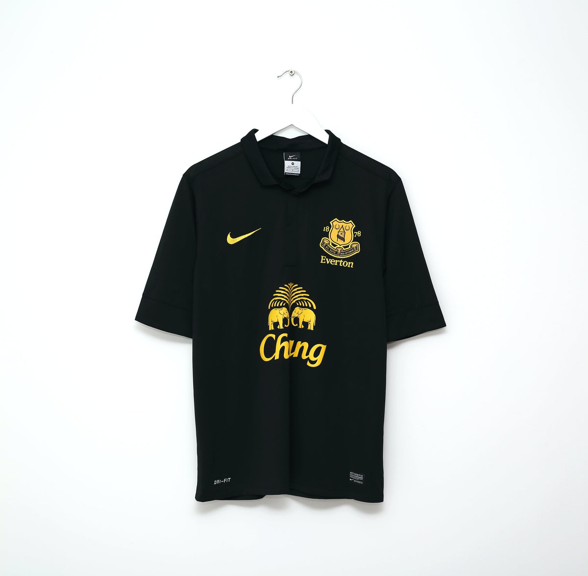 202/13 FELLAINI #2 Everton Vintage Nike Away Football Shirt Jersey (M)