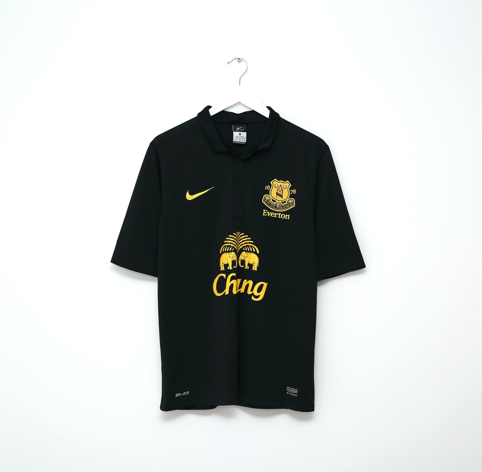 202/13 FELLAINI #2 Everton Vintage Nike Away Football Shirt Jersey (M)