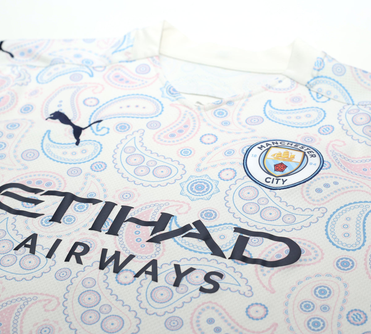 2020/21 KUN AGUERO #10 Manchester City Vintage PUMA Third Football Shirt (M)