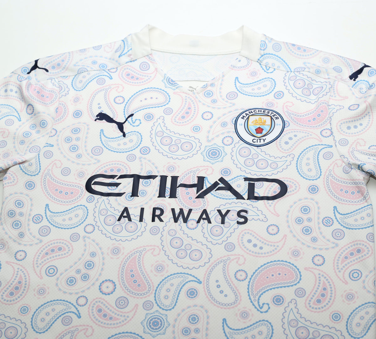 2020/21 KUN AGUERO #10 Manchester City Vintage PUMA Third Football Shirt (M)