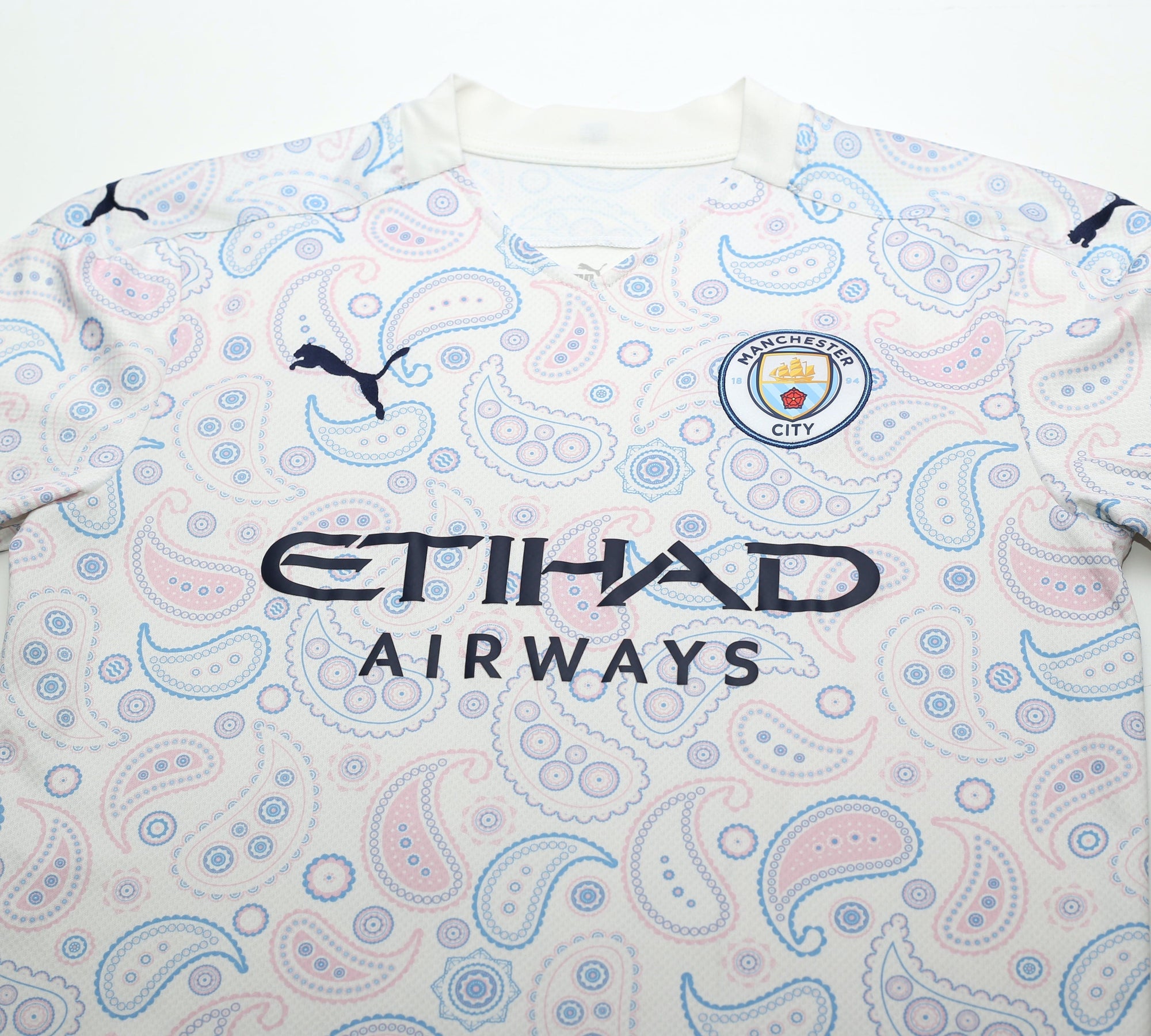 2020/21 KUN AGUERO #10 Manchester City Vintage PUMA Third Football Shirt (M)