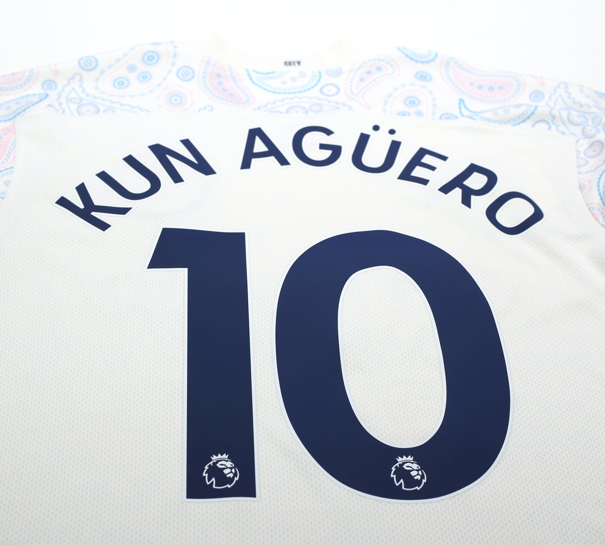 2020/21 KUN AGUERO #10 Manchester City Vintage PUMA Third Football Shirt (M)