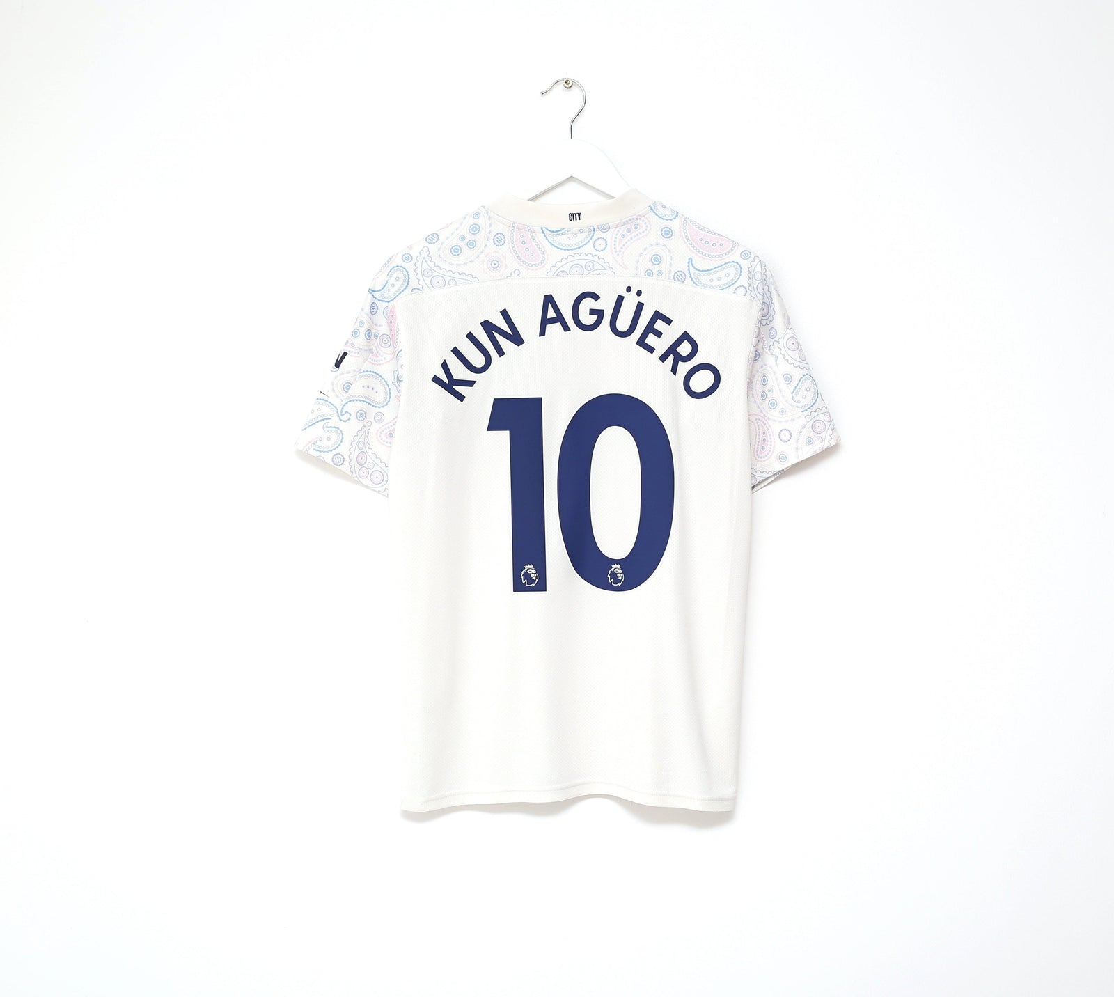 2020/21 KUN AGUERO #10 Manchester City Vintage PUMA Third Football Shirt (M)