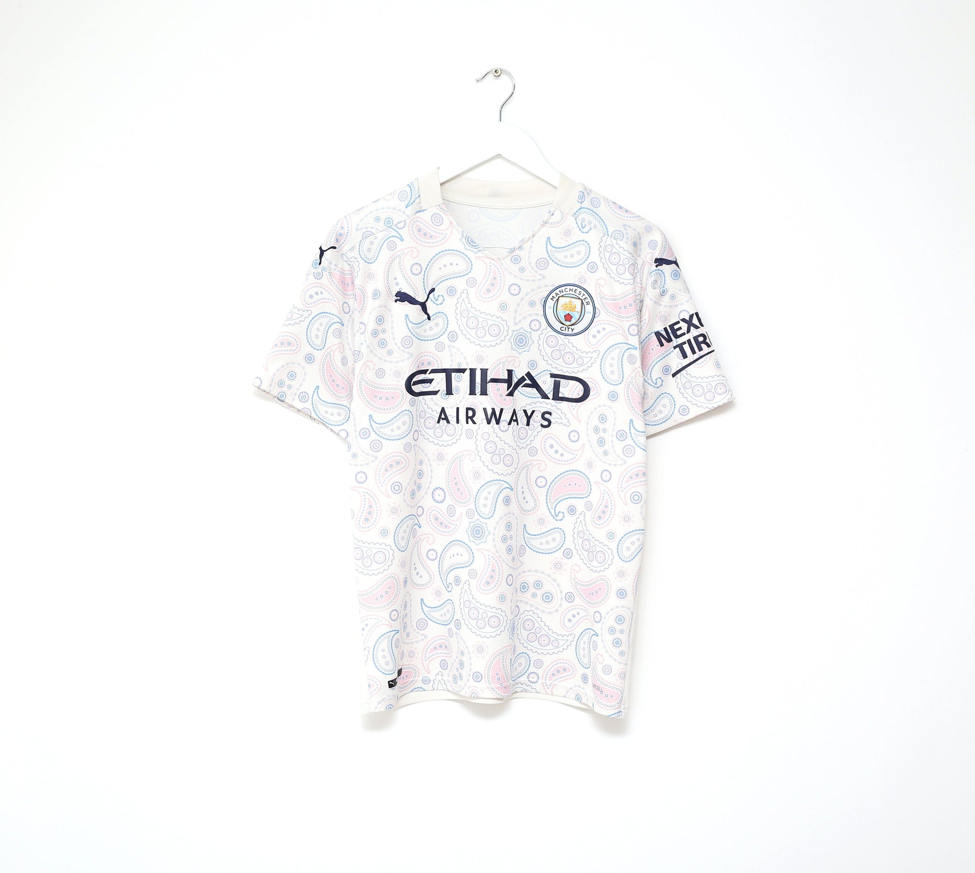 2020/21 KUN AGUERO #10 Manchester City Vintage PUMA Third Football Shirt (M)