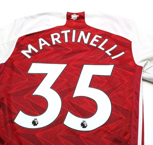 2020/21 MARTINELLI #35 Arsenal Vintage adidas Home Football Shirt (M)