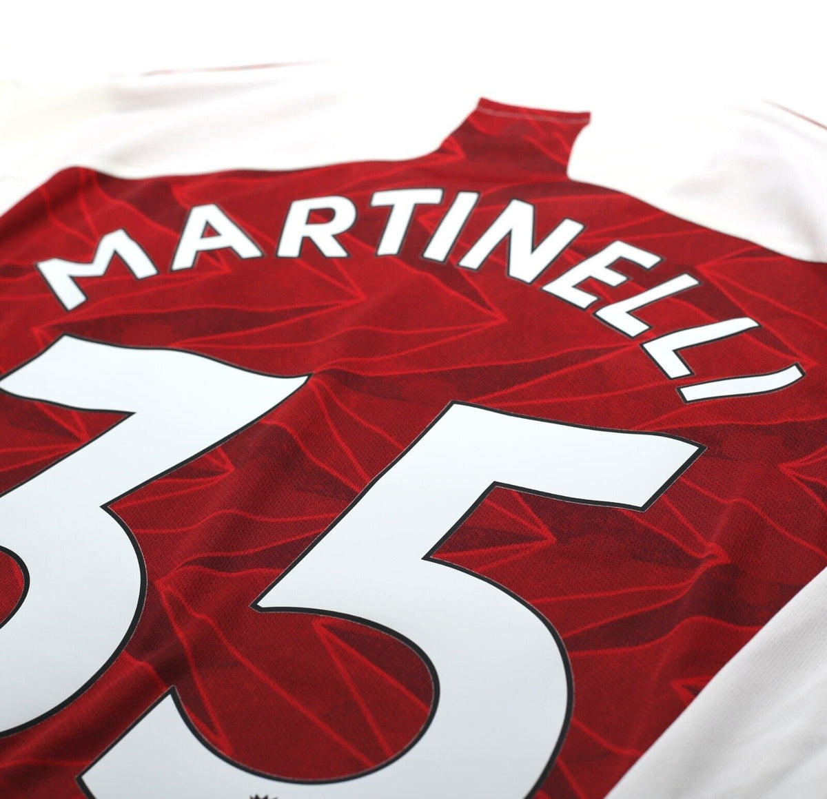 2020/21 MARTINELLI #35 Arsenal Vintage adidas Long Sleeve Home Football Shirt (L)