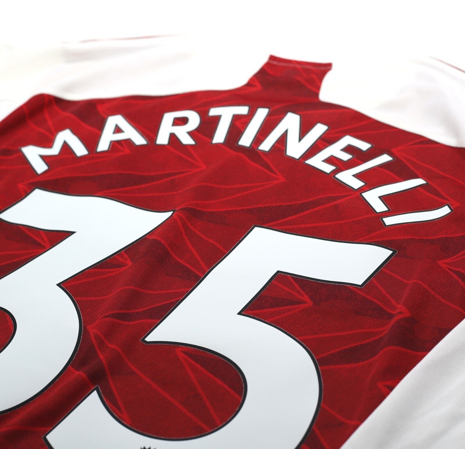 2020/21 MARTINELLI #35 Arsenal Vintage adidas Long Sleeve Home Football Shirt (L)