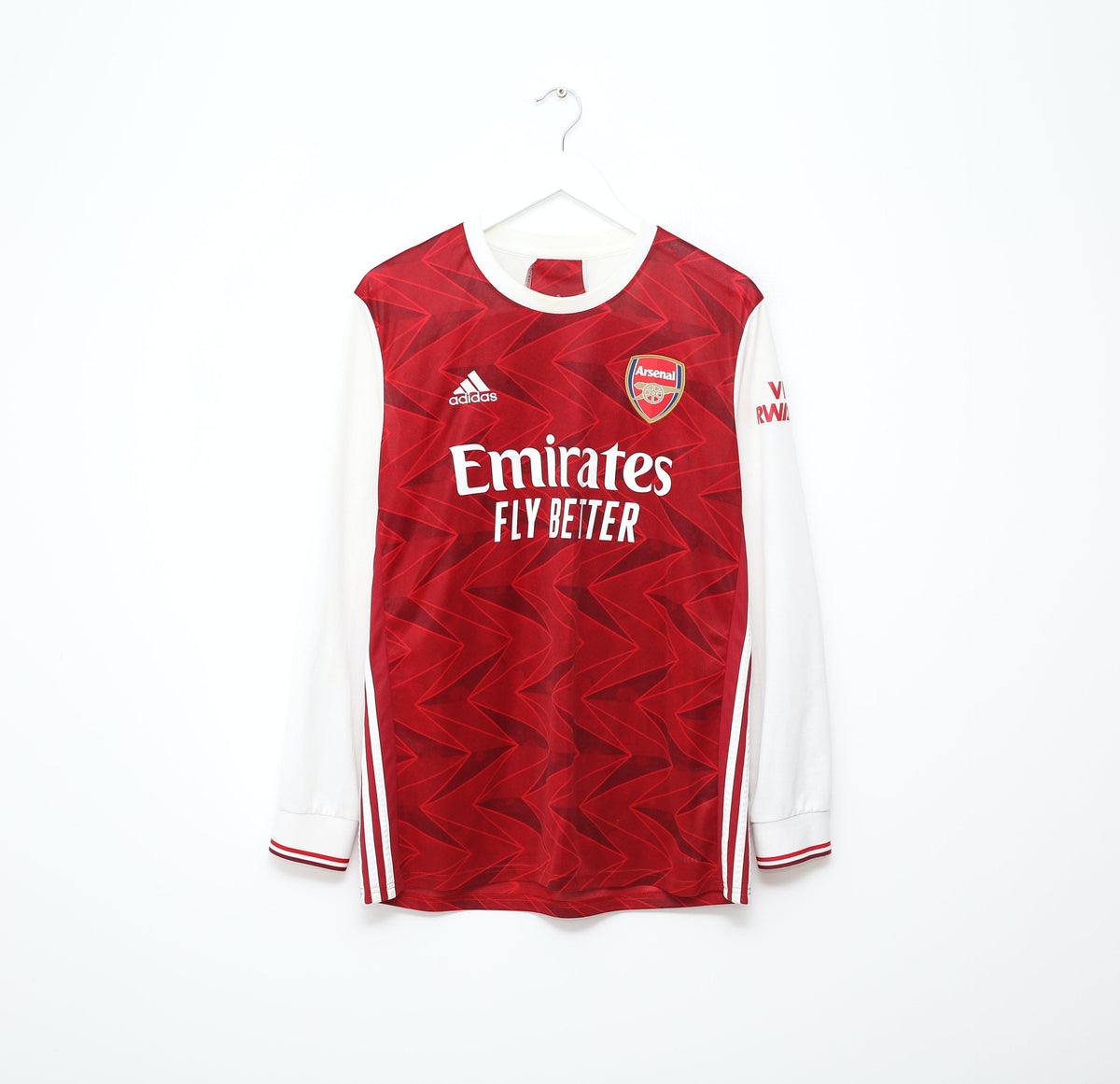 2020/21 MARTINELLI #35 Arsenal Vintage adidas Long Sleeve Home Football Shirt (L)
