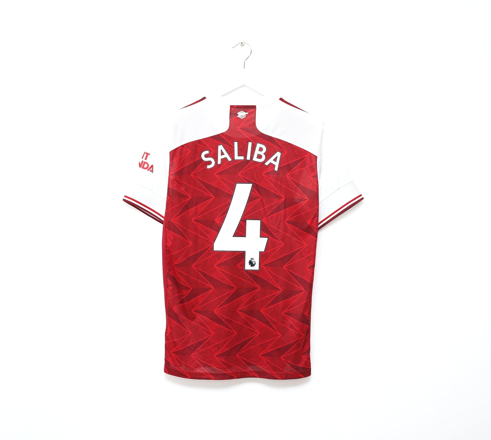 2020/21 SALIBA #4 Arsenal Vintage adidas Home Football Shirt (M)