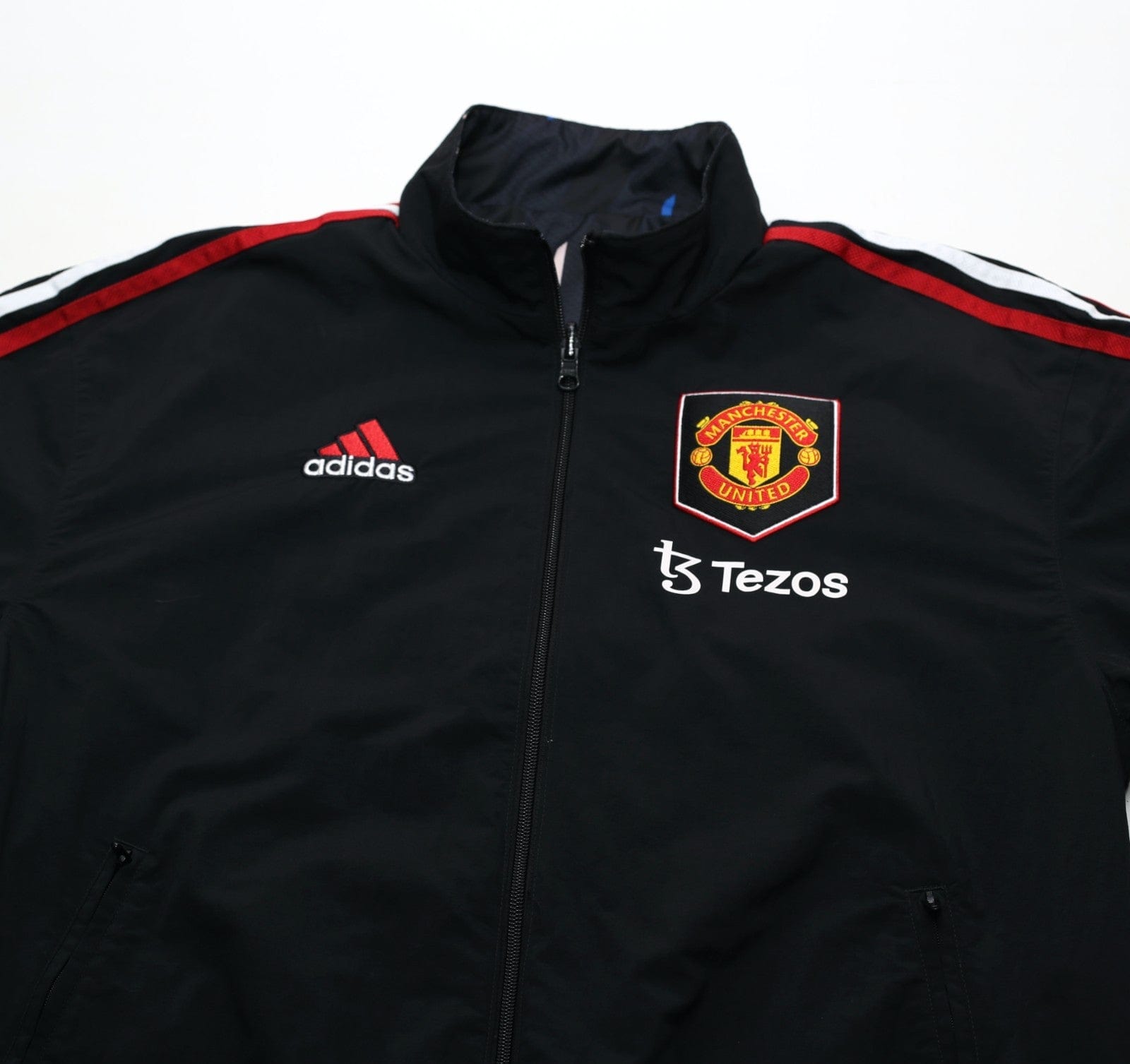 2022/23 MANCHESTER UNITED adidas Reversible Anthem Jacket Track Top (S)