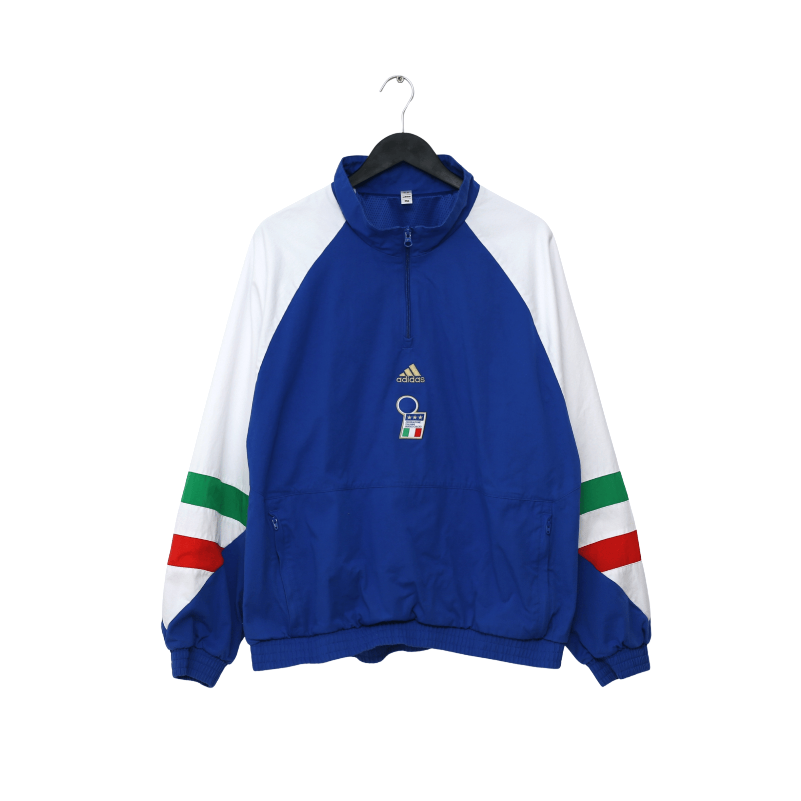 2023/24 Italy adidas Icons 1/4 Zip Football Track Top Jacket (L)