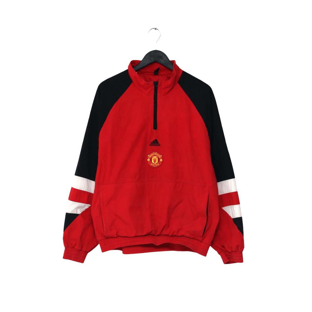 2023/24 Manchester United adidas Icons 1/4 Zip Football Track Top Jacket (M/L)