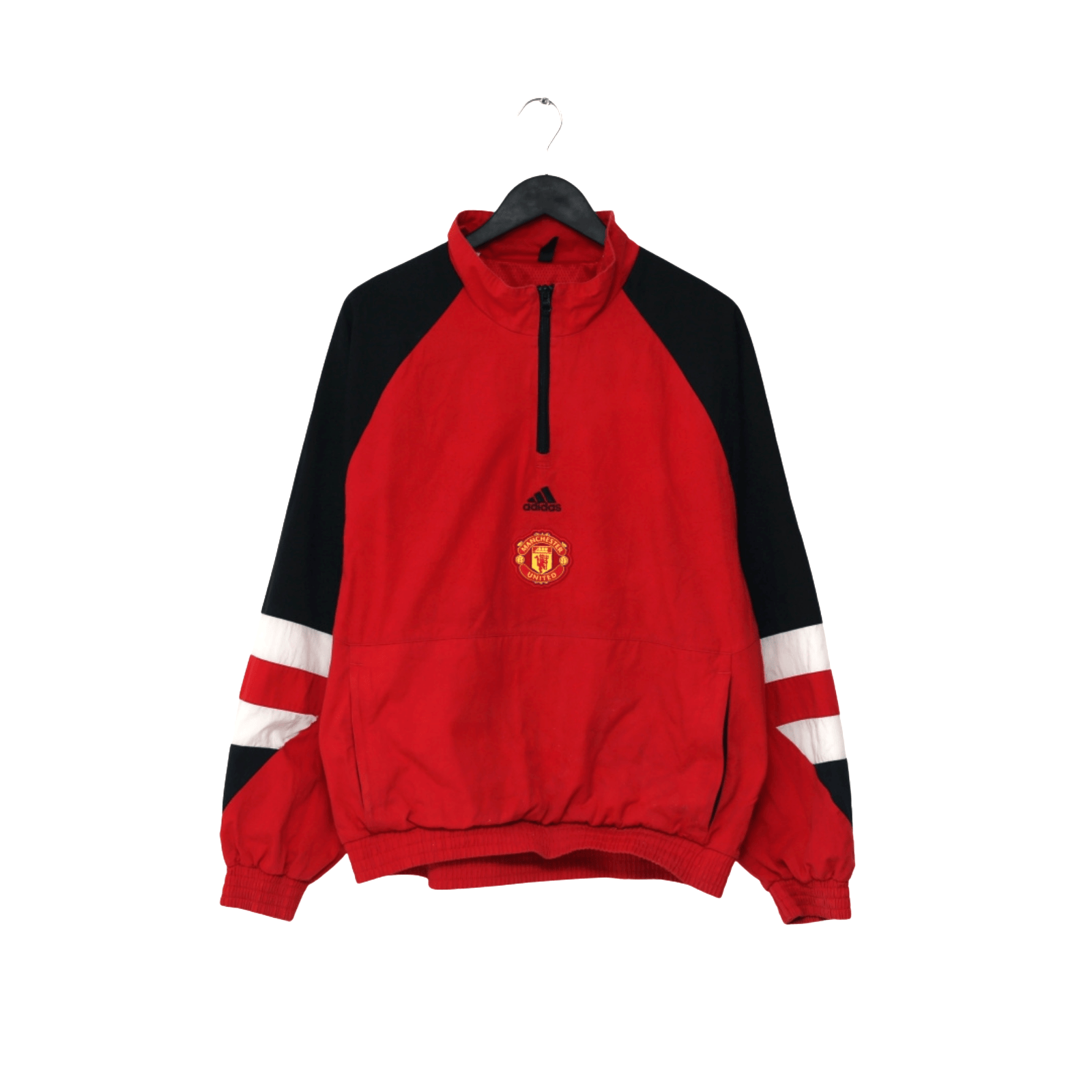 2023/24 Manchester United adidas Icons 1/4 Zip Football Track Top Jacket (M/L)