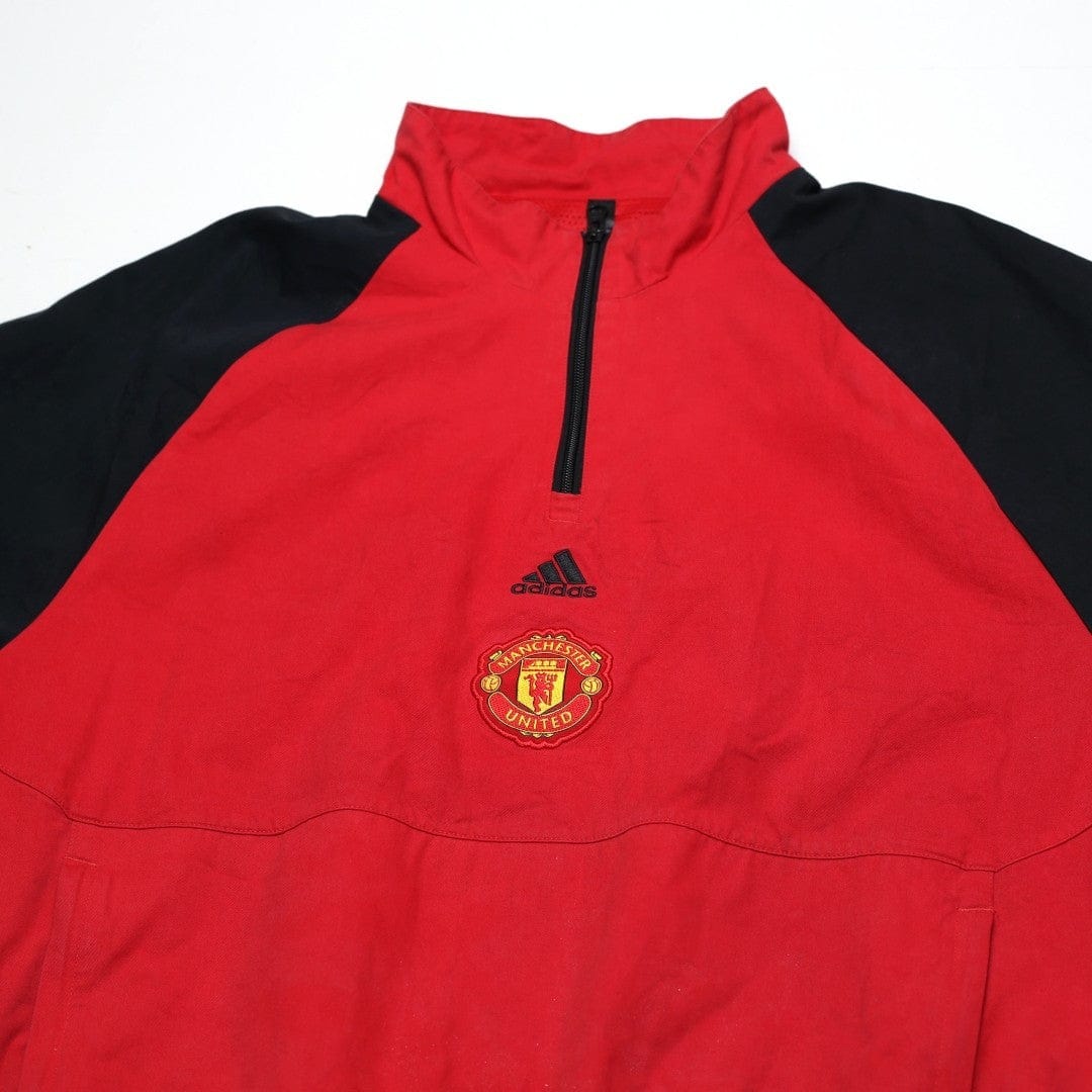 2023/24 Manchester United adidas Icons 1/4 Zip Football Track Top Jacket (M/L)