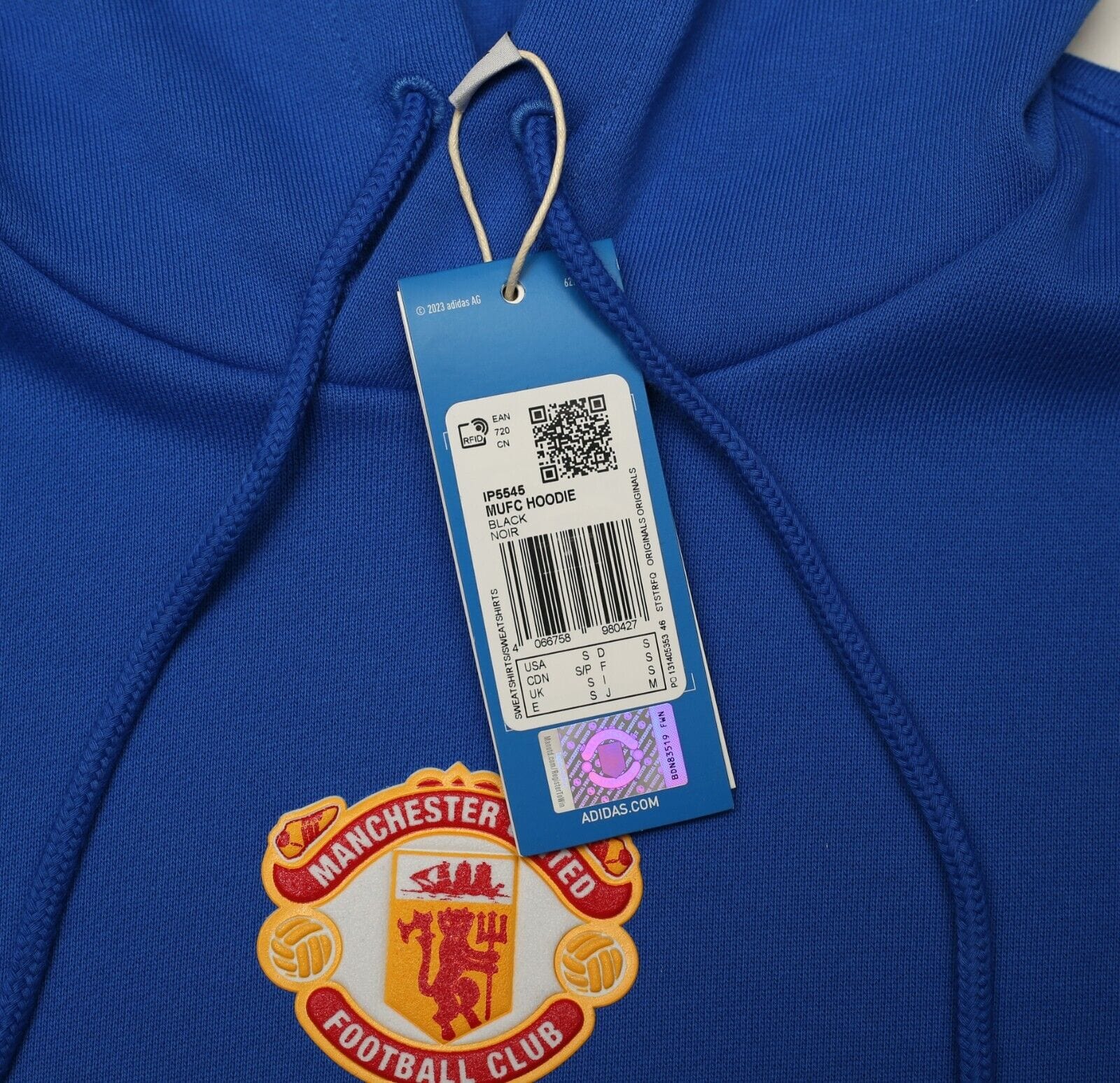 2023 MANCHESTER UNITED Retro adidas Originals Hoodie (S) BNWT