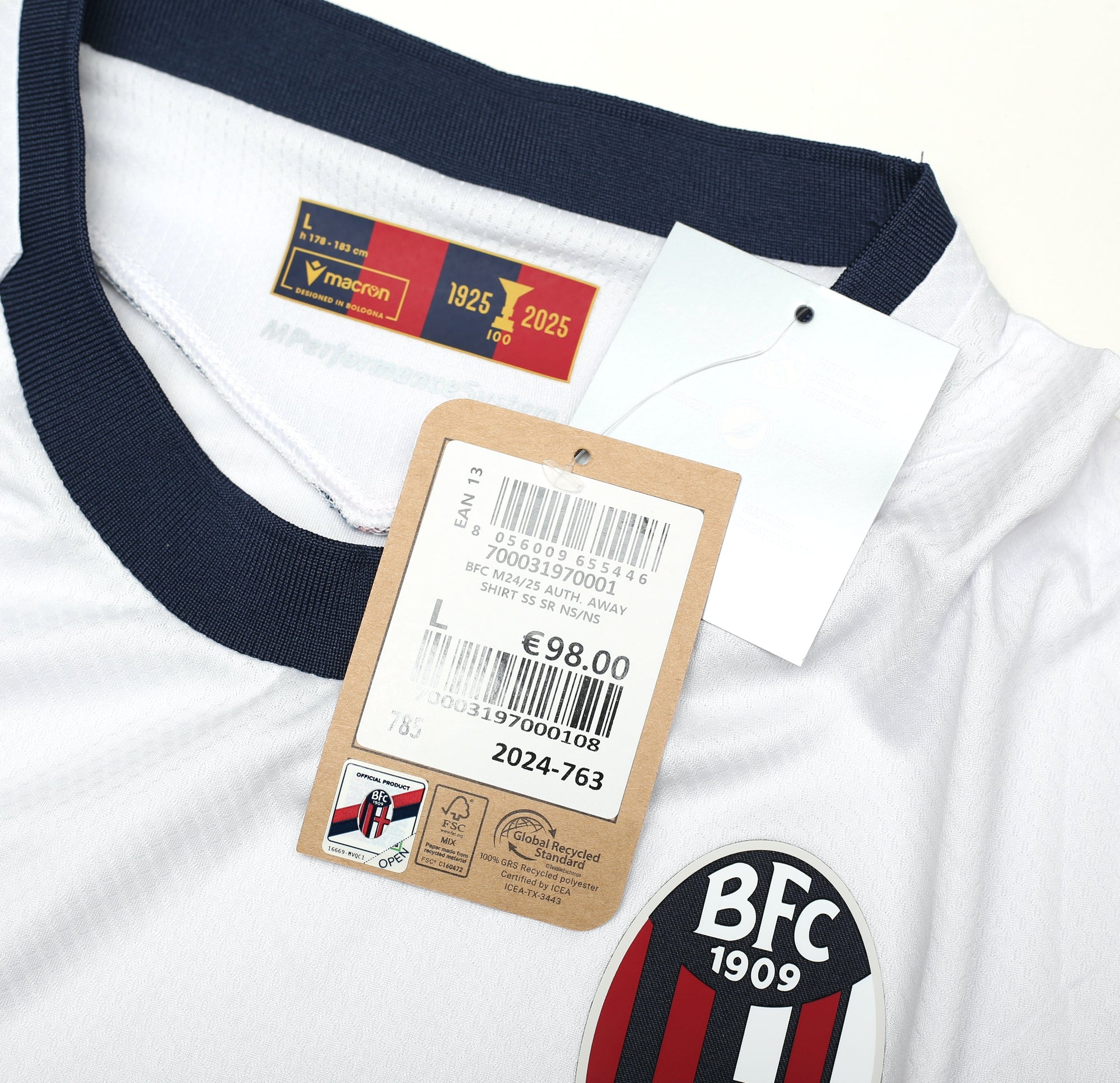 2024/25 Bologna Macron match away shirt | All sizes