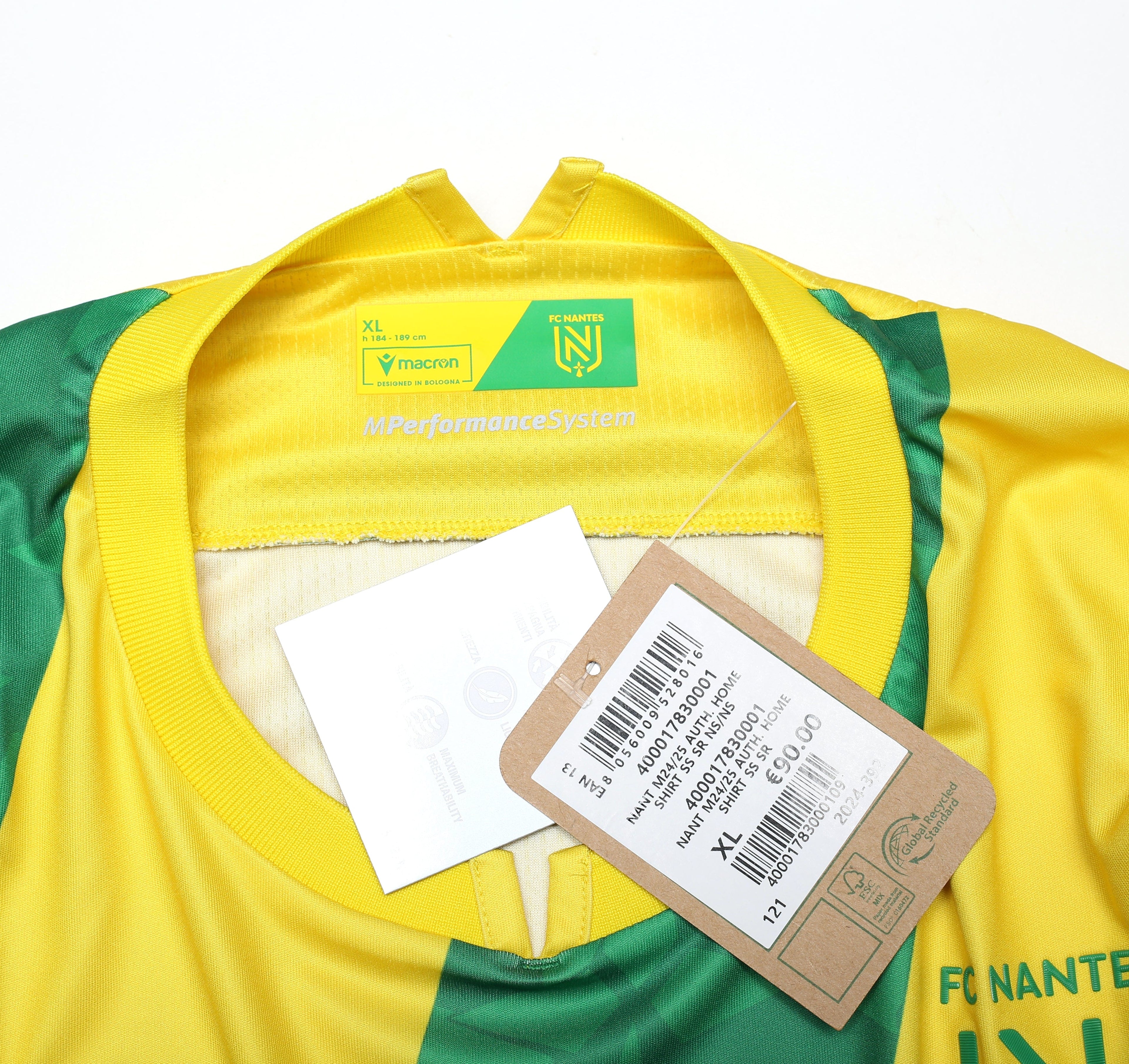 2024/25 FC Nantes home shirt | Macron | New | All sizes