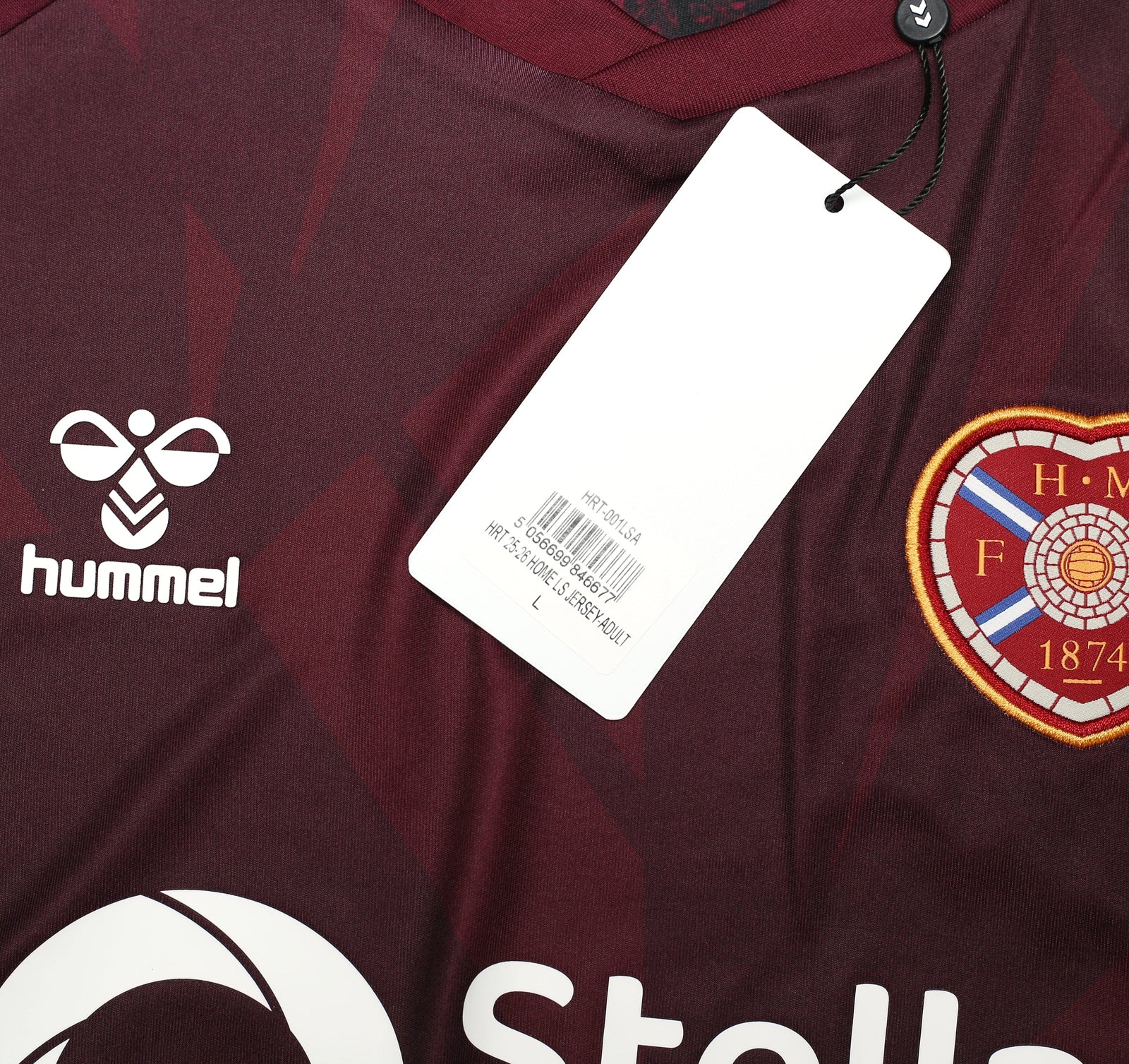 2025-26 Hearts Hummel long sleeve home shirt (New in bag)