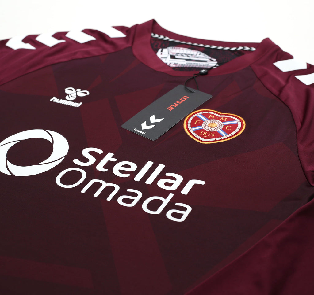 2025-26 Hearts Hummel long sleeve home shirt (New in bag)