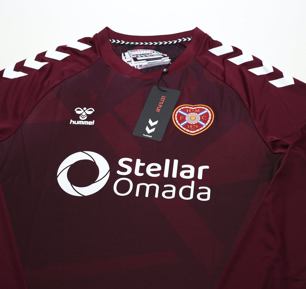 2025-26 Hearts Hummel long sleeve home shirt (New in bag)