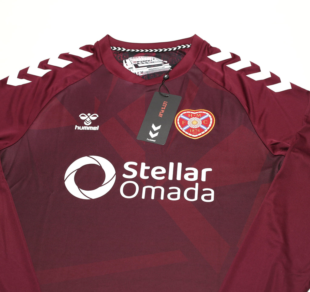 2025-26 Hearts Hummel long sleeve home shirt (New in bag)