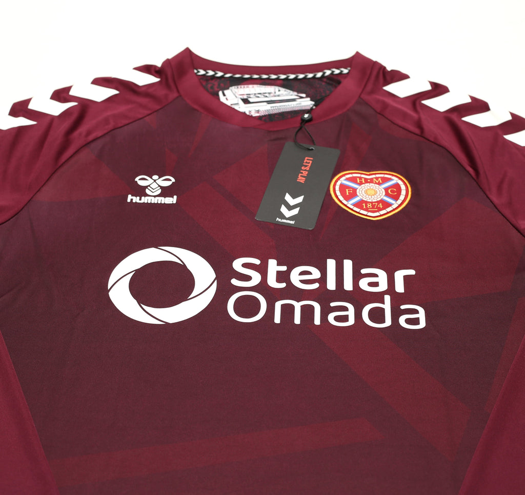 2025-26 Hearts Hummel long sleeve home shirt (New in bag)