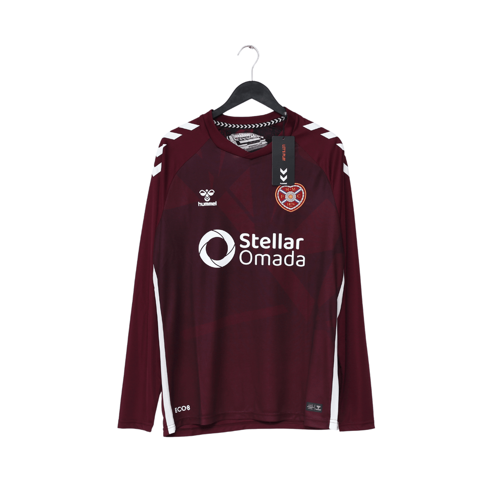 2025-26 Hearts Hummel long sleeve home shirt (New in bag)