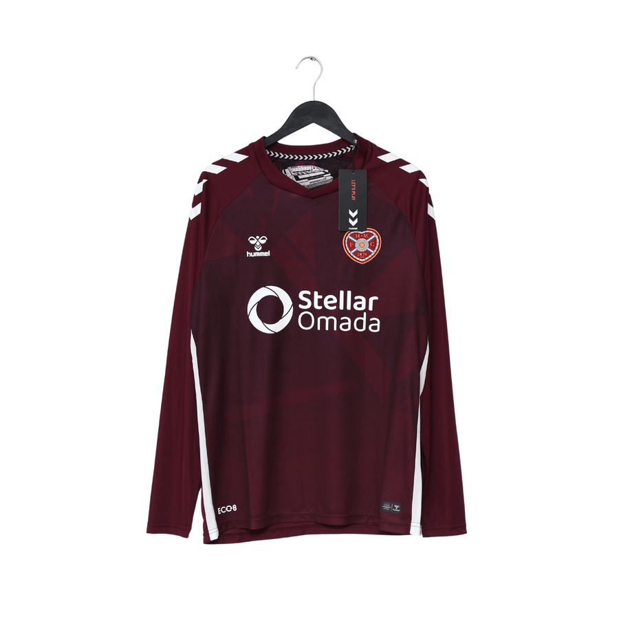 2025-26 Hearts Hummel long sleeve home shirt (New in bag)