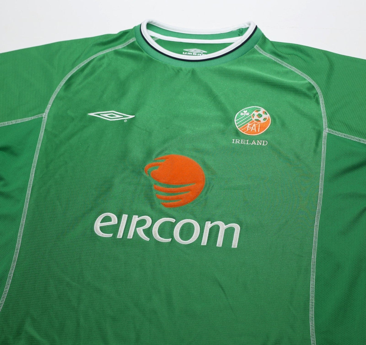 2002/03 KEANE #6 Ireland Vintage Umbro Home Football Shirt (XL)2